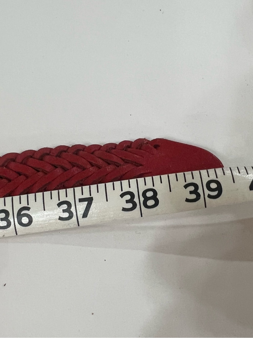 Genuine Leather Braided Belt Red Made in Argentina Western Boho - Picture 9 of 9
